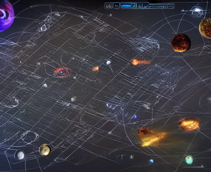 Image similar to a space junkyard forming a tilted disk in black starless space, a graveyard of space stations and giant space structures, dark sci - fi game map with solid black background, everything fits on the screen