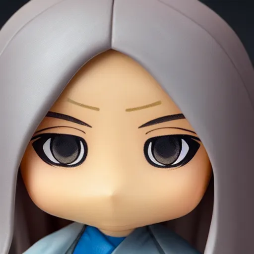 Image similar to line drawing of face detailing wizard in the style of matte painting nendoroid and chibi, eyes in the style of nendoroid, middle close up