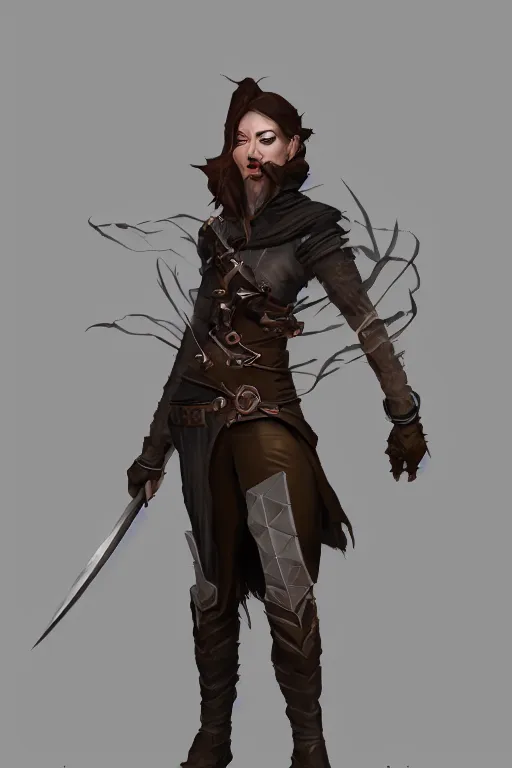 Image similar to a portrait of my next DND rogue character , concept art, DND, trending on artstation 3D.