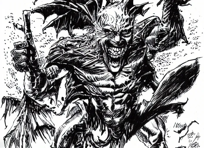 Image similar to green goblin illustration by mike ploog