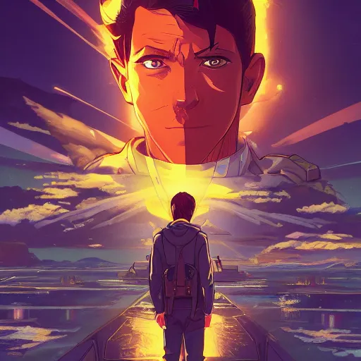 Prompt: the second coming of captain malcom reynolds, by dan mumford, yusuke murata, makoto shinkai, ross tran, intricate detail, cinematic, 8 k, cel shaded, featured on artstation, pixiv