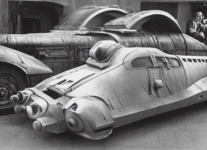 Prompt: vehicle from the 1932 science fiction film Blade Runner