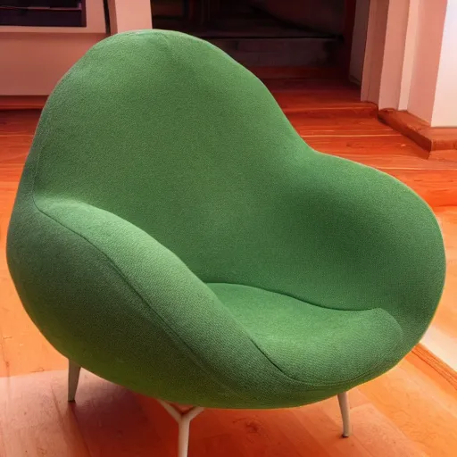 Image similar to armchair in the shape of an avocado