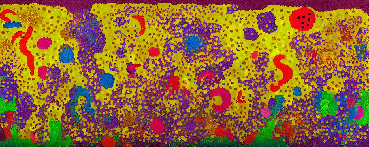 Image similar to pixel decollage painting golden armor alien zombie horseman riding on a crystal bone dragon broken rainbow diamond maggot horse in a blossoming meadow full of colorful mushrooms and golden foil toad blobs in a golden sunset, distant forest horizon, painted by Mark Rothko, Helen Frankenthaler, Danny Fox and Hilma af Klint, pixelated, neo expressionism, semi naive, pastel colors, cinematic, color field painting, cave painting, voxel, pop art look, outsider art, minimalistic. Bill Traylor painting, part by Philip Guston and Francis Bacon. art by Adrian Ghenie, very coherent symmetrical artwork, cinematic, hyper realism, high detail, octane render, unreal engine, Smooth gradients, depth of field, full body character drawing, extremely detailed, 8k, extreme detail, intricate detail, masterpiece