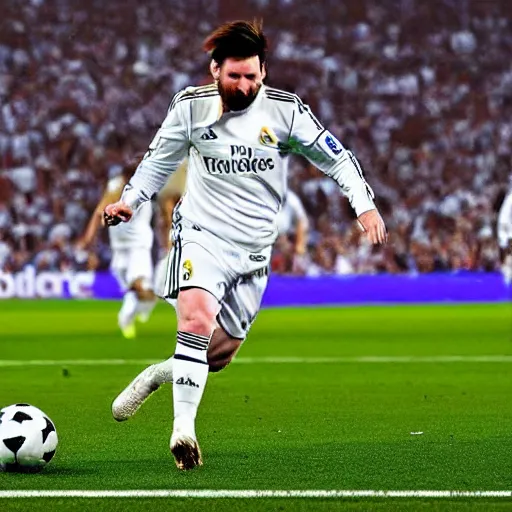 Image similar to messi real madrid