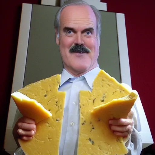 Image similar to cheese john cleese made out of cheese as a cheese