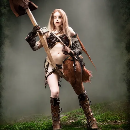 Image similar to a female DND centaur, high resolution film still, 8k, HDR colors, cosplay, studio lighting