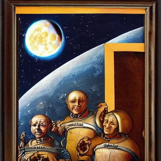 Prompt: mcdonalds on the moon by leonardo da vinci