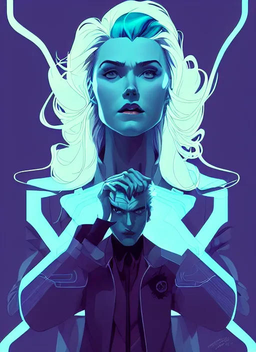 Image similar to style artgerm, joshua middleton, clint eastwood with green overcoat, blue hair, swirling water cosmos, symmetrical face, symmetrical eyes, cyberpunk, cinematic lighting