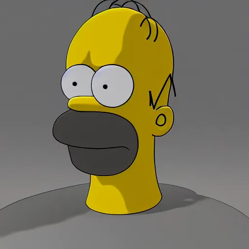 Image similar to homer simpson 3 d model computer generated