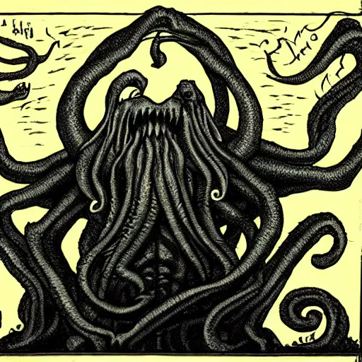 Prompt: cthulhu giving a ted talk