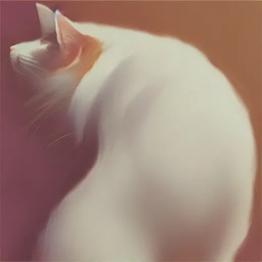 Prompt: cat bum puffed, digital art, photo realistic