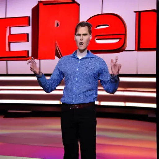 Image similar to jerma 9 8 5 doing a ted talk, professional photography, wide shot, film still, high resolution