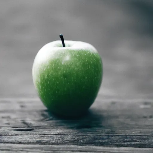 Prompt: a beautiful photo of a green apple, Ilford HP5 Plus