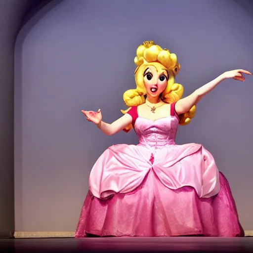 Prompt: princess peach in an opera