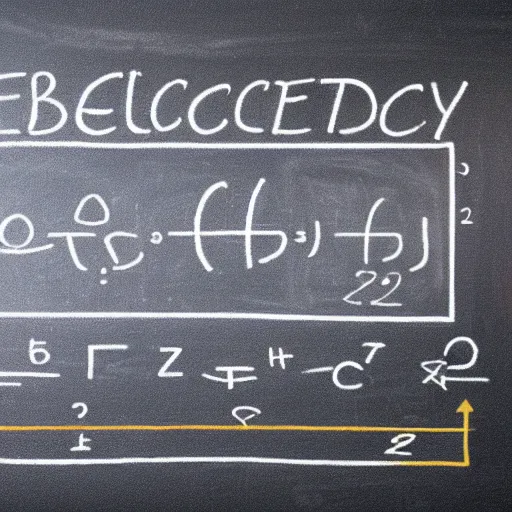 Prompt: An Ecstatic Scientist Solves the Grand Unified Field Theory on a Blackboard with Equations and Diagrams