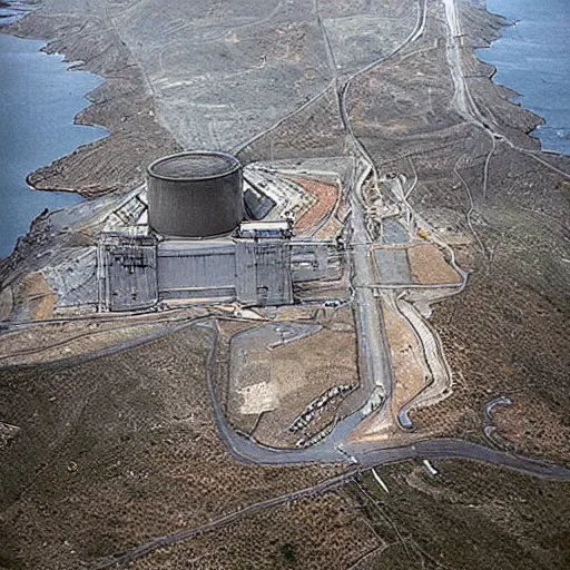 Prompt: “ geoff darrow ” aerial horror shape diablo canyon nuclear power plant 7 4 0 x 1 2 8 0