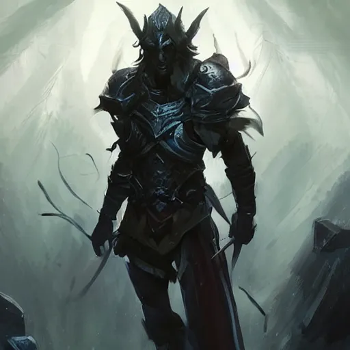 Image similar to Lionel Messi as a dark elf in dnd world, epic scene, greg rutkowski