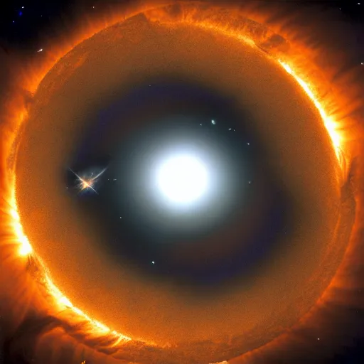 Image similar to view of the universe from the core of the sun