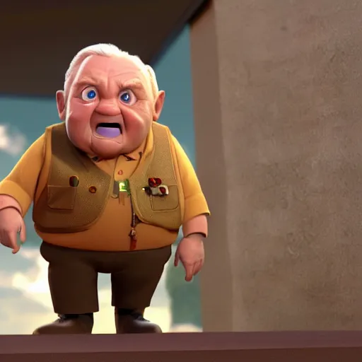 Image similar to anthony hopkins as a pixar disney character from up ( 2 0 0 9 ), unreal engine, octane render, 3 d render, photorealistic