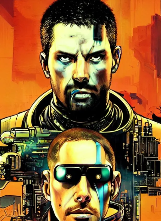 Image similar to cyberpunk space pilot character ( blade runner 2 0 4 9, dystopian, cyberpunk 2 0 7 7 character design ). attractive face. portrait by james gurney and laurie greasley and yoji shinkawa, oil on canvas. cinematic composition, hyper realism, realistic proportions, anatomy, dramatic lighting, photorealistic, high detail, 4 k