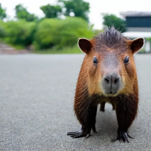 Prompt: a capybara in tuxedo a suit