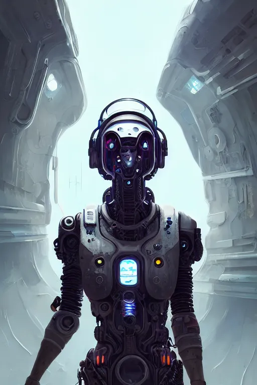 Image similar to ultra realistic style illustration, beautiful alluring nasa cyborg in an apocalyptic wasteland, gorgeous face, cyberpunk, sci - fi, fantasy, intricate, elegant, highly detailed, digital painting, artstation, concept art, smooth, sharp focus, illustration, art by mansik yang and rashed alakroka and simon stalenhag and wlop