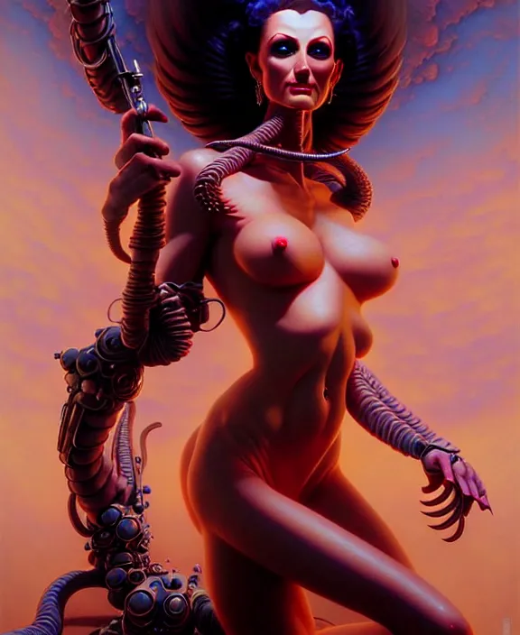 Prompt: beautiful ava addams, ultra realistic, wide angle, intricate details, the fifth element artifacts, highly detailed by peter mohrbacher, hajime sorayama, wayne barlowe, boris vallejo, aaron horkey, gaston bussiere, craig mullins
