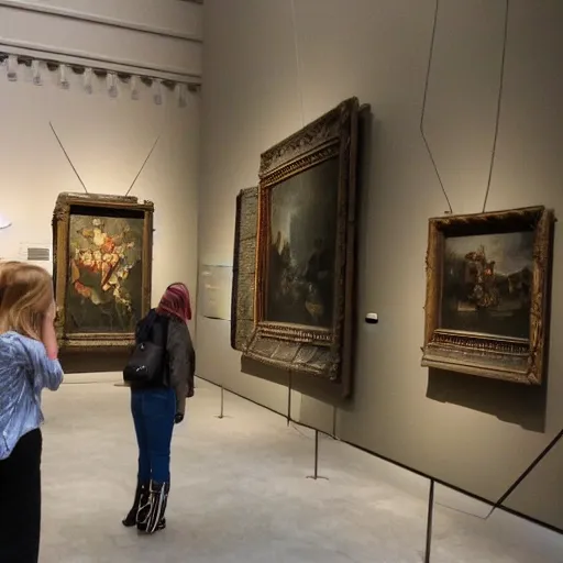 Image similar to A Visitor to a Museum