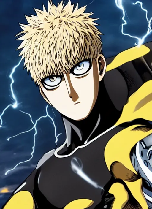 Image similar to A full portrait photo of real-life genos one punch man, f/22, 35mm, 2700K, lighting, perfect faces, award winning photography.