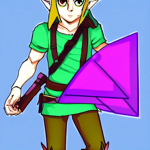 Image similar to concept art about link in vaporware style