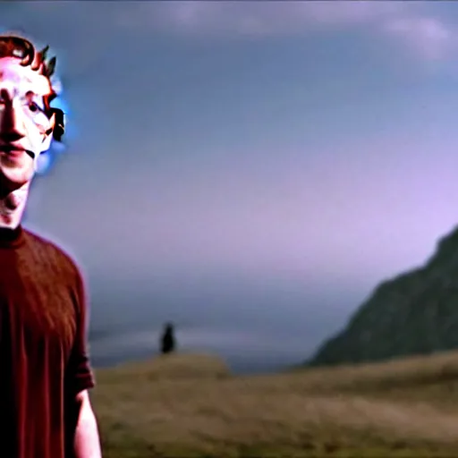 Image similar to a film still of mark Zuckerberg in lord of the rings, high quality