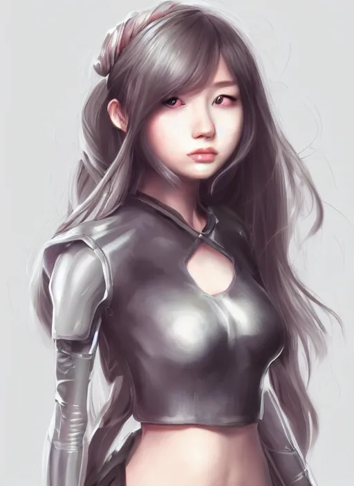 Prompt: detailed spot illustrations of various character concepts, perfect android girl, full body, artgem, scifi, futuristic design, bae, suzy, long white hair, various poses, concept art, trending on artstation