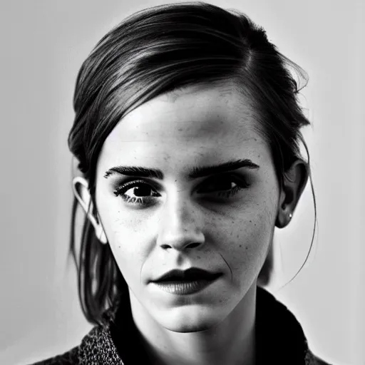 Image similar to emma watson, chrome, reflect, texture, photograph