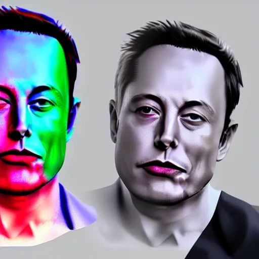 Image similar to android musk. elon musk as an android. concept art. hyper realistic 3 d render. 4 0 0 0 samples, denoising