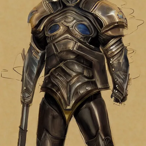 Image similar to concept art, 50 years old men, blonde, blue eyes, leather armor, high detail, digital art, realistic