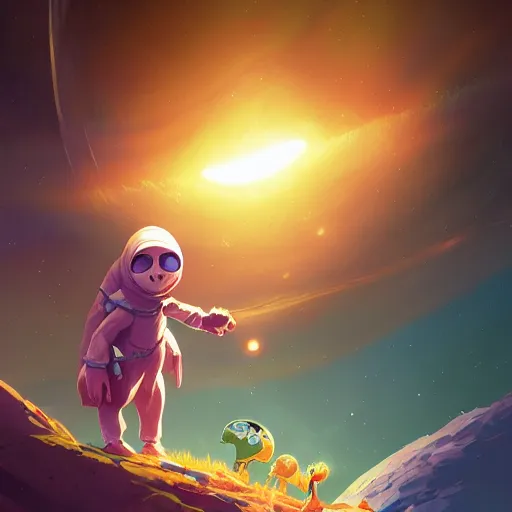 Image similar to hero world e. t. the extra - terrestrial 1 9 8 2, behance hd by jesper ejsing, by rhads, makoto shinkai and lois van baarle, ilya kuvshinov, rossdraws global illumination