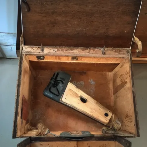 Prompt: Found this object in my attic. Does anyone know what it is?