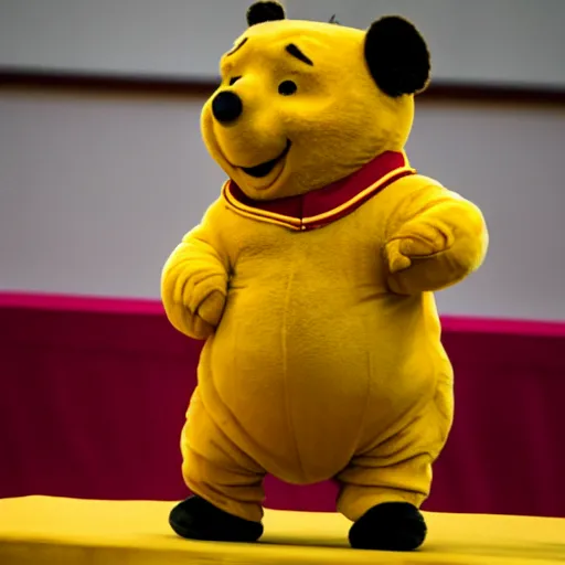 Image similar to Xi Jinping in a Winnie the Pooh costume