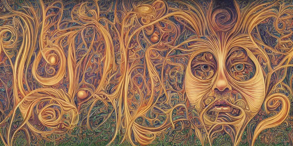Prompt: theologue by alex grey in the style of classicism, intricate, elegant, highly detailed, digital painting, sharp focus,