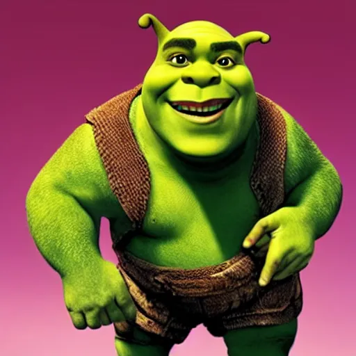 Image similar to shrek with the face as the rock ( “ shrock ” )