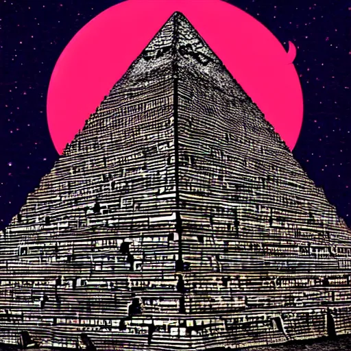 Image similar to the great pyramid neo punk art