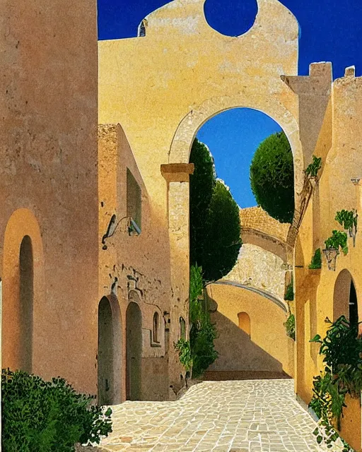 Prompt: conversano, apulia by roger dean