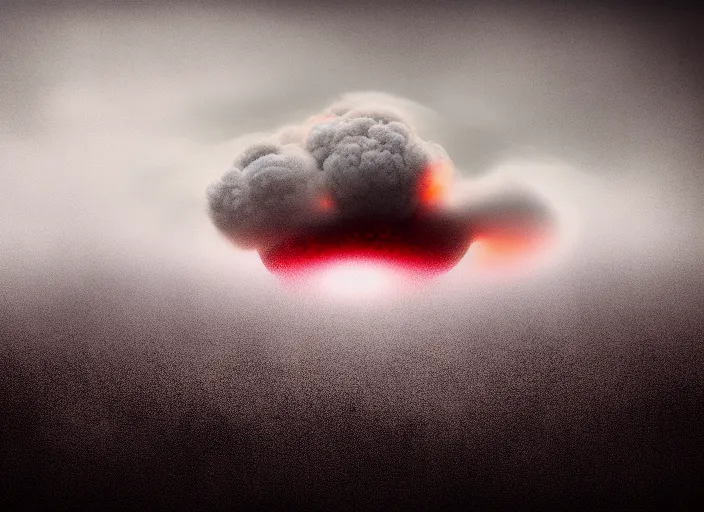 Prompt: soft drawing of a photorealistic life-like nuclear explosion with a mushroom cloud and shockwaves with dust and fog in the city. Centered. Horror dystopia style. Highly detailed 8k. Intricate. Nikon d850 300mm. Award winning photography.