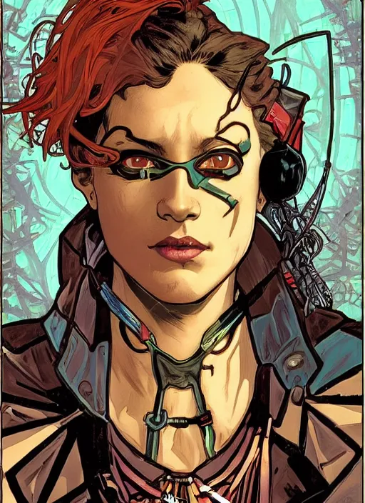 Image similar to cyberpunk circus acrobat. portrait by ashley wood and alphonse mucha and laurie greasley and josan gonzalez and james gurney. spliner cell, apex legends, rb 6 s, hl 2, d & d, cyberpunk 2 0 7 7. realistic face. vivid color. dystopian setting.