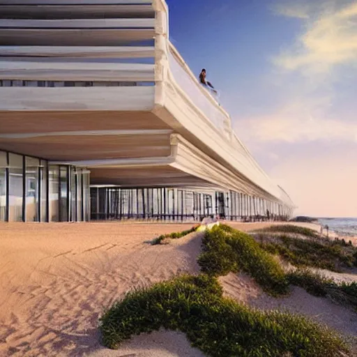 Image similar to create a set of beautiful beach located architecture building