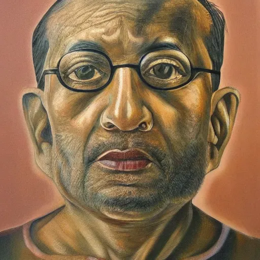 Prompt: highly detailed oil on canvas, Jahar Dasgupta style Jahar Dasgupta form, The ego separates