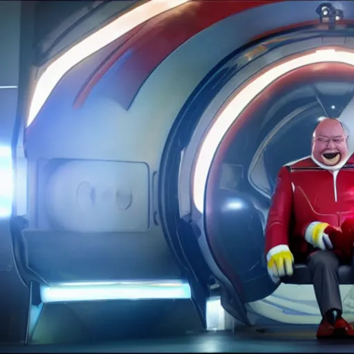 Image similar to elon musk as doctor eggman in sonic live action movie , 8k resolution, full HD, cinematic lighting, award winning, anatomically correct