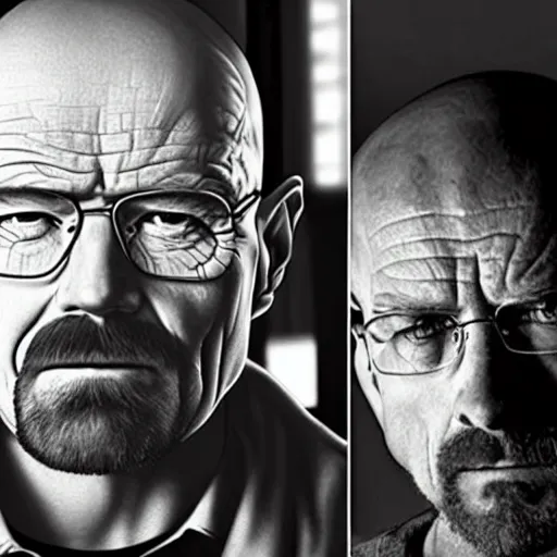 Prompt: walter white with down syndrome