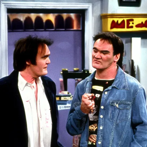 Prompt: quentin tarantino in the tv show friends